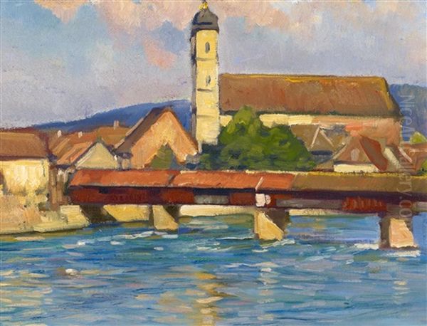 Brucke Von Sacklingen Oil Painting by Franz Hecker