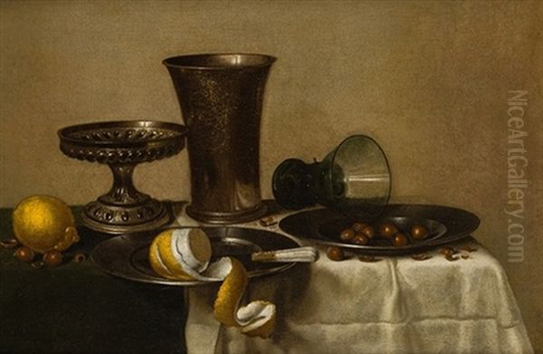 Bodegon Con Roemer Oil Painting by Willem Claesz Heda