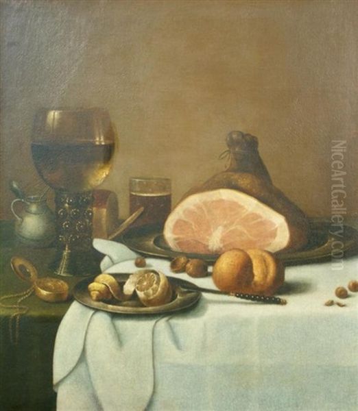 Pronkstilleven Met Roemer Oil Painting by Willem Claesz Heda