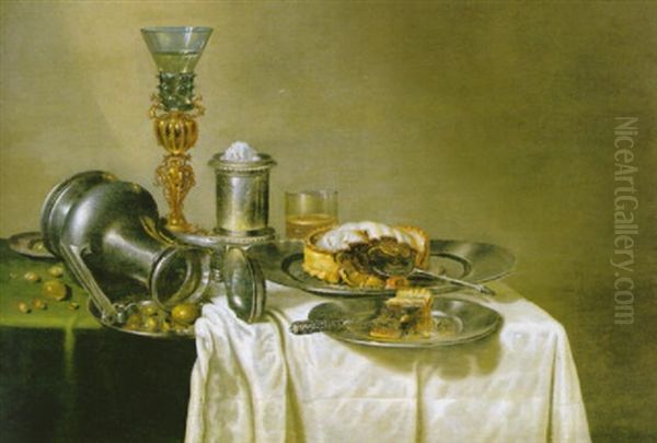 Bankettstilleben Med Pastej Oil Painting by Willem Claesz Heda