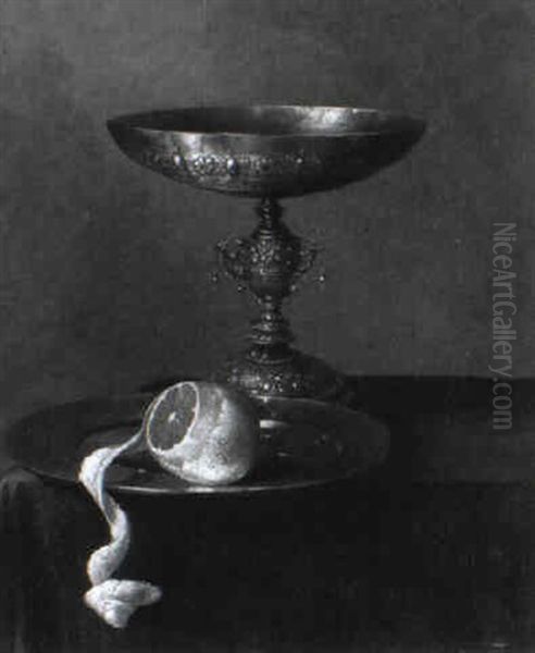 Stilleben Mit Tazza Und Zinnteller Oil Painting by Willem Claesz Heda