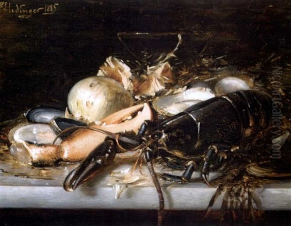 Nature Morte Au Homard Oil Painting by Eilse Hedinger