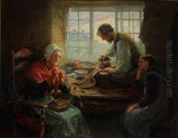 The Village Tailor Oil Painting by Ralph Hedley