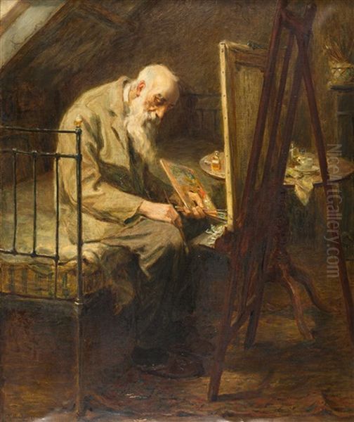 Des Muden Kunstlers Abend Oil Painting by Ralph Hedley