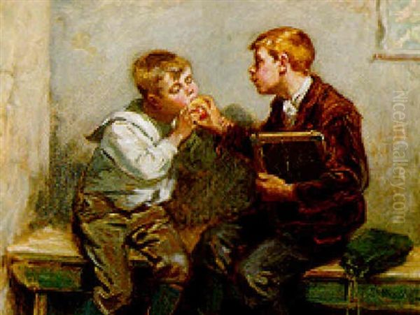 The Best Of Friends Oil Painting by Ralph Hedley