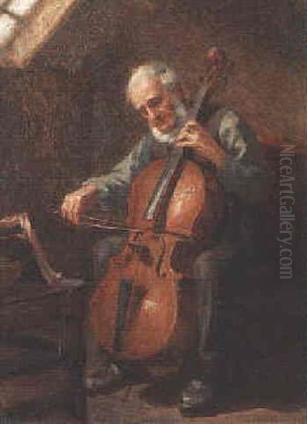 The Musician Oil Painting by Ralph Hedley