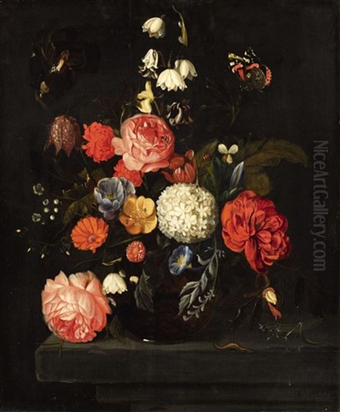 Flower Still Life Oil Painting by David Cornelisz Heem III