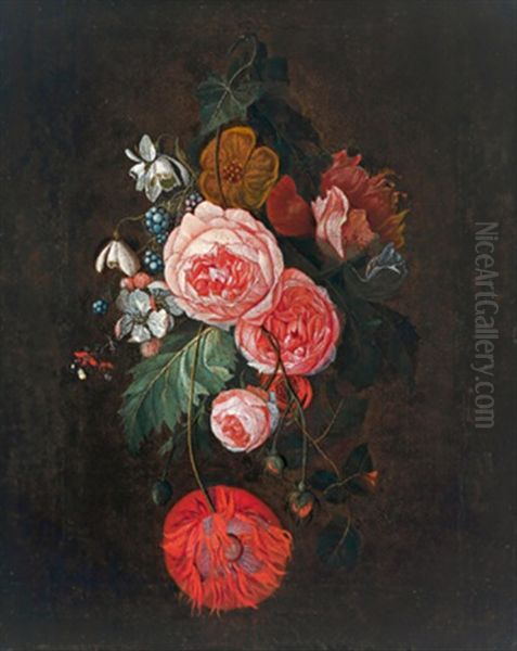 Blumenstillleben Oil Painting by David Cornelisz Heem III