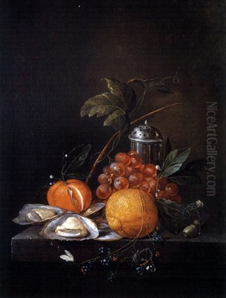 Stilleben Mit Fruchten Oil Painting by Cornelis De Heem