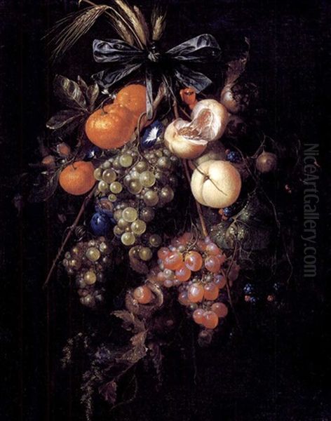 Natura Morta Di Frutta Oil Painting by Cornelis De Heem