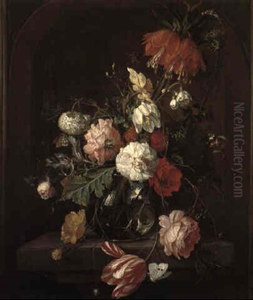 Blumenstuck Oil Painting by Cornelis De Heem