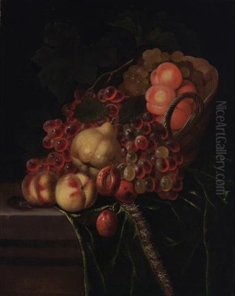 Remnants Of A Possible Monogram (ll) Oil Painting by Jan Davidsz De Heem