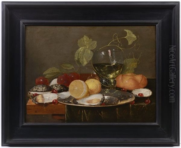 Still Life With Oyster Oil Painting by Jan Davidsz De Heem