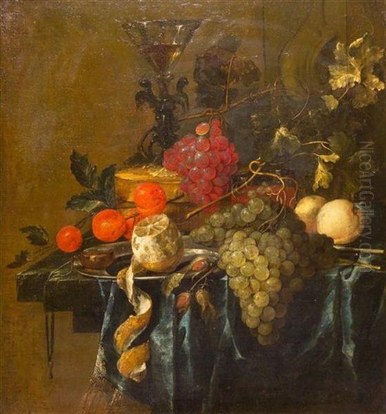 Still Life With Fruit Oil Painting by Jan Davidsz De Heem