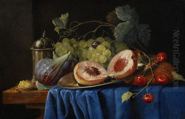 Stilleben Med Frukter Oil Painting by Jan Davidsz De Heem