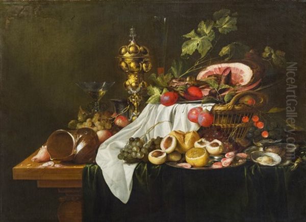 Prunkstillleben Oil Painting by Jan Davidsz De Heem