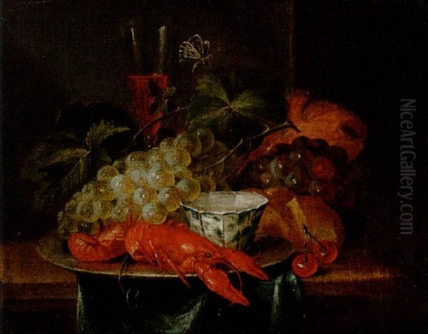 Stilleben Med Hummer Och Druvor Oil Painting by Jan Davidsz De Heem