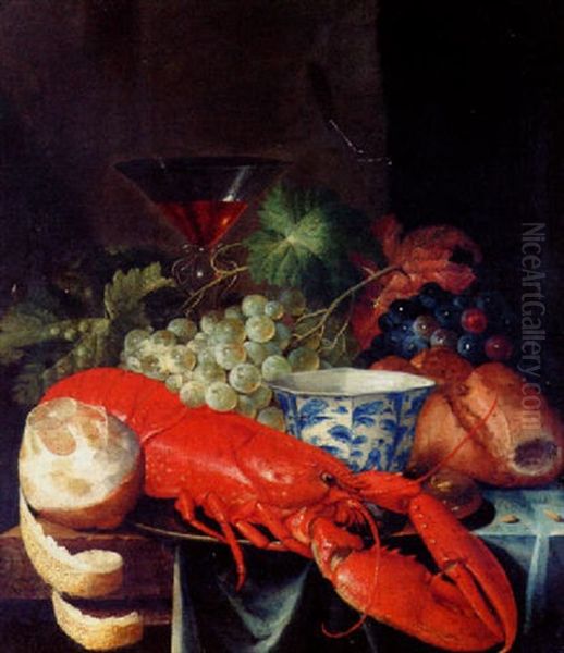 Stilleben Med Hummer Oil Painting by Jan Davidsz De Heem