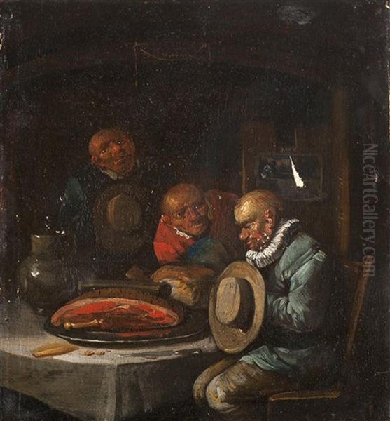 Interieur De Taverne Oil Painting by Egbert van Heemskerck the Elder