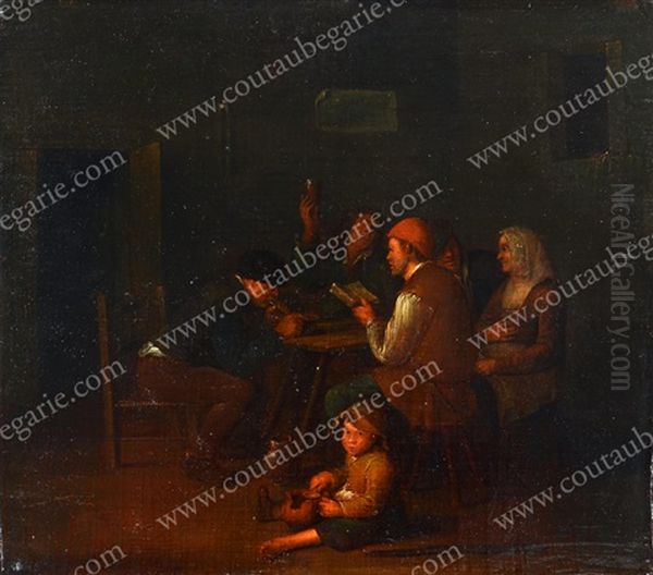 Interieur De Taverne Oil Painting by Egbert van Heemskerck the Elder