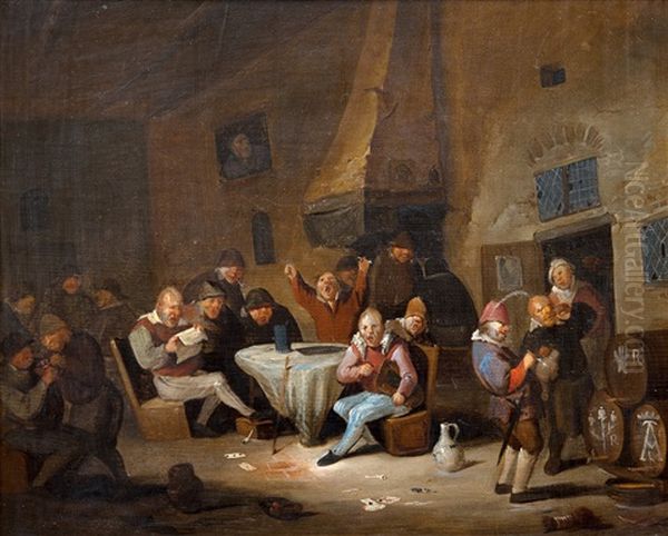 Scene From The Tavern Oil Painting by Egbert van Heemskerck the Elder