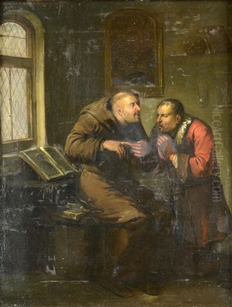 Confession Oil Painting by Egbert van Heemskerck the Elder