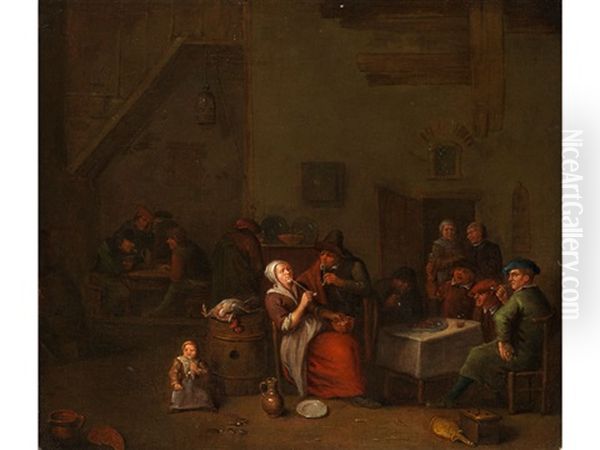 Wirtshausszene Oil Painting by Egbert van Heemskerck the Elder