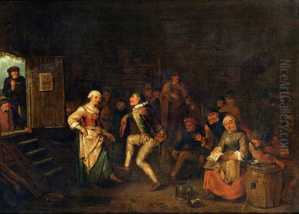 Frohliche Bauerngesellschaft Oil Painting by Egbert van Heemskerck the Elder