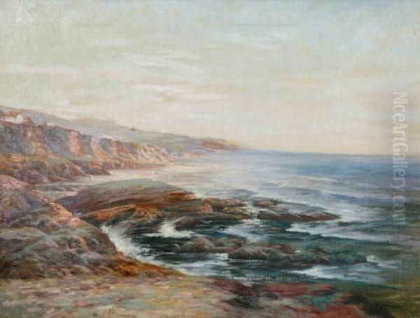 Coastal Scene, San Diego, California Oil Painting by William Henry Bancroft