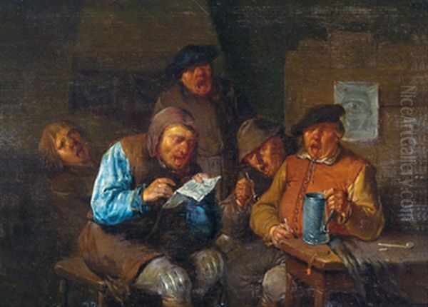 Wirtshausszene Oil Painting by Egbert van Heemskerck the Elder