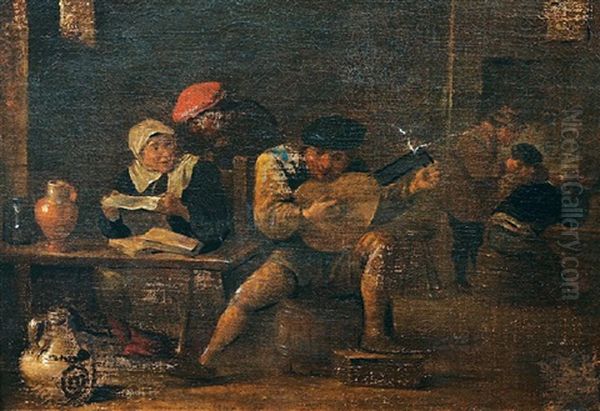 Musikant In Der Schanke Oil Painting by Egbert van Heemskerck the Elder