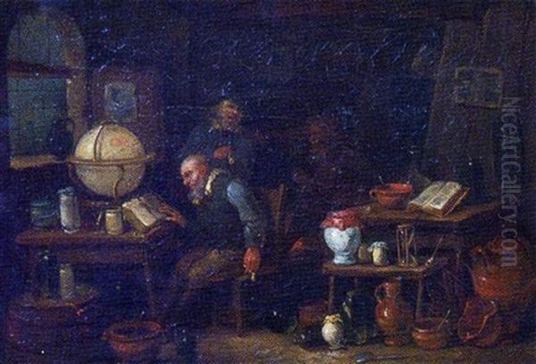 L'apothicaire Dans Son Officine Oil Painting by Egbert van Heemskerck the Elder