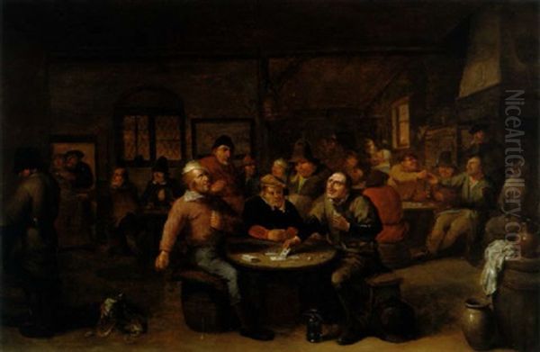 Bauern Im Wirtshaus Oil Painting by Egbert van Heemskerck the Elder