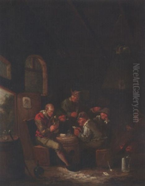 Schenkenszene Oil Painting by Egbert van Heemskerck the Elder