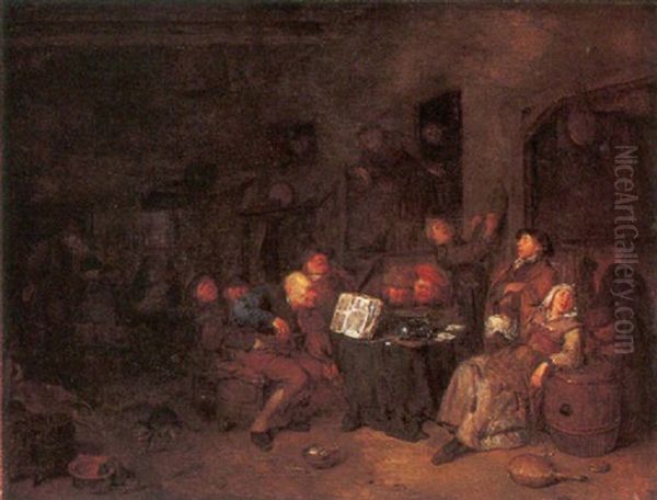 Interno Di Taverna Con Suonatori Oil Painting by Egbert van Heemskerck the Elder