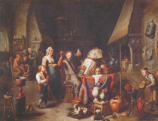 Interior Hos Lard Man Oil Painting by Egbert van Heemskerck the Elder