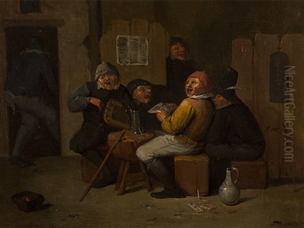 2 Tavern Scenes by Egbert van Heemskerck the Younger