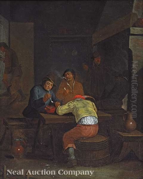 In The Tavern Oil Painting by Egbert van Heemskerck the Younger