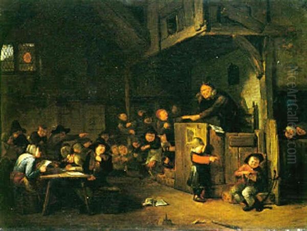 Schulklasse Oil Painting by Egbert van Heemskerck the Younger