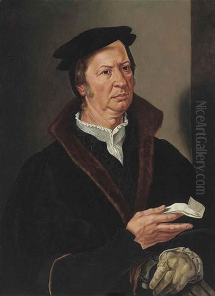 Portrait Of A Gentleman Oil Painting by Maerten Jacobsz van Heemskerck