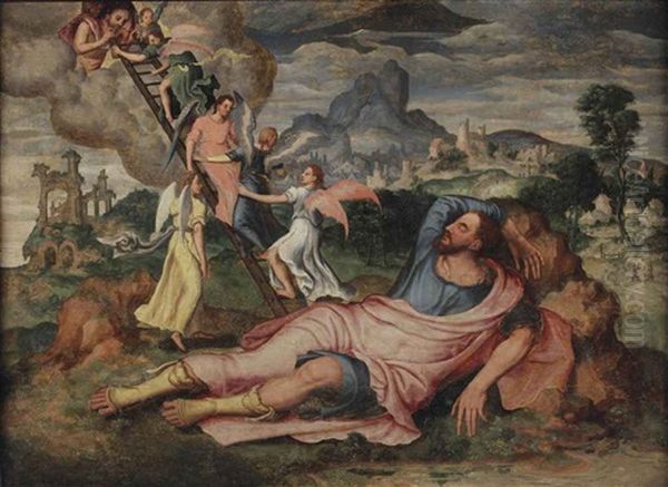 Jacob's Dream Oil Painting by Maerten Jacobsz van Heemskerck