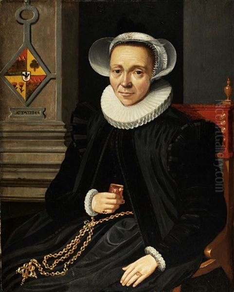 Portrait Einer Hollandischen Burgersfrau Mit Halskrause Oil Painting by Maerten Jacobsz van Heemskerck