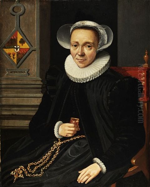 Portrait Einer Hollandischen Burgersfrau Mit Halskrause Oil Painting by Maerten Jacobsz van Heemskerck