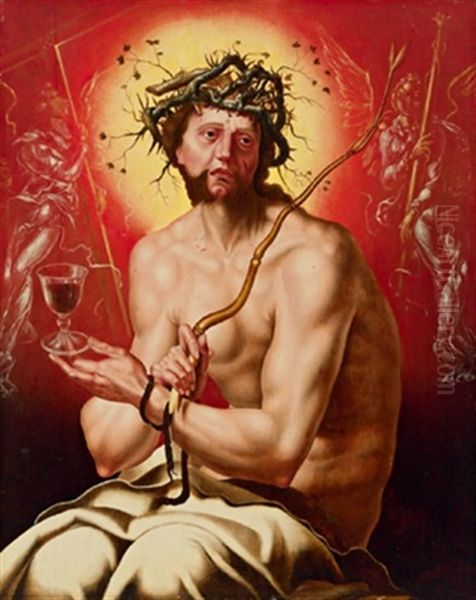 Der Dornengekronte Christus Oil Painting by Maerten Jacobsz van Heemskerck