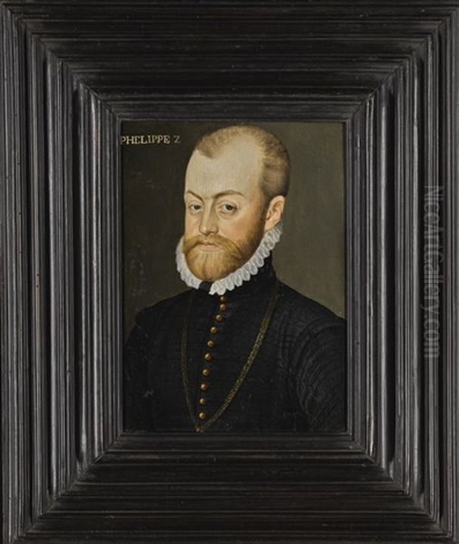 Portrait Of Philip Ii, King Of Spain Oil Painting by Lucas de Heere