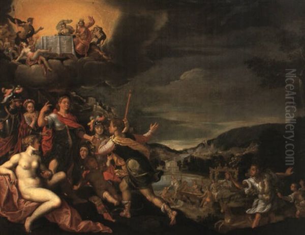 Allegorie Des Friedens Oil Painting by Lucas de Heere