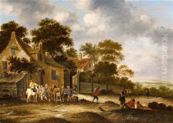 Rast Vor Der Herberge Oil Painting by Thomas Heeremans