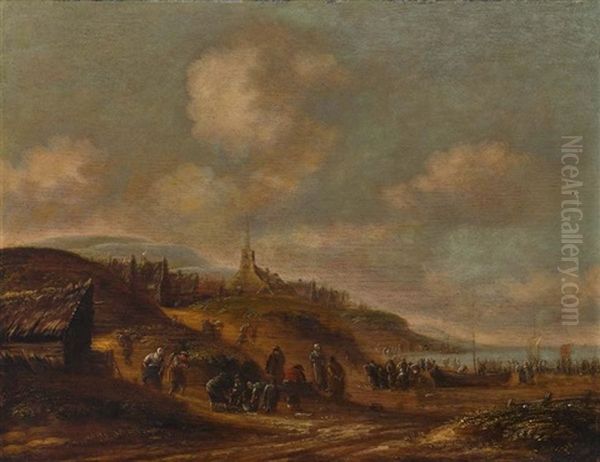 Blick Auf Ter Heide Bei Scheveningen Oil Painting by Thomas Heeremans