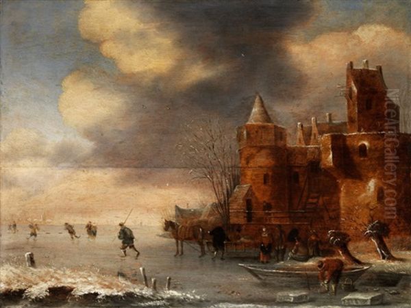 Eisvergnugen Oil Painting by Thomas Heeremans