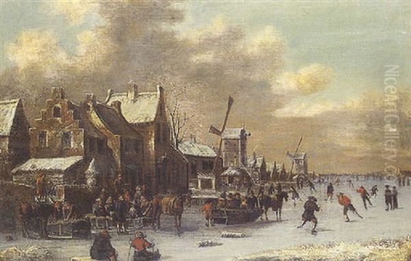 Les Joies De L'hiver Oil Painting by Thomas Heeremans